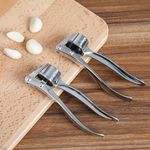 .Stainless Steel & Zinc Alloy Garlic Press Mincer Crusher Food Grinder Kitchen