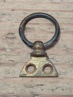 Antique Brass Picture Hanger~Ring~Loop~Small~Surface Mounted~Frame~Mirror~