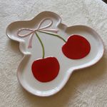 Cherry Dish Decorative Plate for Home Room Decoration Fruit Plate Cherry Bow