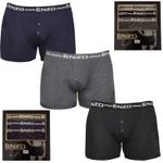 Mens Enzo Boxers Shorts Underwear Classic Cotton Rich Multipack Trunks 5 