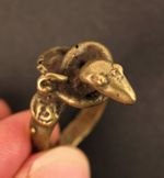 African ethnographic antique: Senufo Bronze/brass divination ring. Provenance