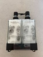 Pecksniff's Gardenia White Peach Hand Wash Hand & Body Lotion 500ml Glass Caddy
