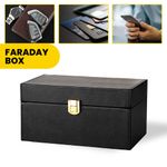 Universal Faraday Box Signal Blocker Anti-Theft Case 22x13x11cm Anti-Theft Black