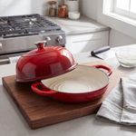 Cast Iron Enamelled Dutch Oven Bread Baking Pot Sourdough Casserole Dish w/ Lids