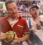 Bryan Cranston & Aaron Paul Hand Signed Breaking Bad 12x12 Photo COA & PSA Card