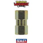 Sealey BC10100F Female to Female Brake Tube Connector M10 x 1mm - Pack of 10