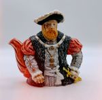 Vintage Teapot Henry VIII Leonardo Hand Painted Porcelain