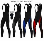 3S Mens Cycling Bib Tights Long Compression Pants Padded MTB Road Bike Lycra New