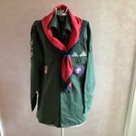 Collectable Green Vintage Scout Shirt & Scarf With Badges. Great condition.