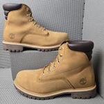 Timberland Boots Men's UK Size 8 Rugged Brown Yellow Nubuck Leather Waterproof 