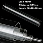 6mm-45mm Diameter Clear Acrylic Plastic Tube Pipe 100/200/300mm Length