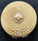 Vintage Yardley Bee Powder Compact Goldtone Metal c1950's
