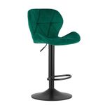 West Bar Stool in Green, Black Base