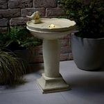 Solar Powered Water Fountain Bird Bath Feature Garden Outdoor Ornament LED Light
