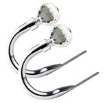 Pair of Hold Backs matching with Finials for Curtain Pole tiebacks