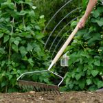 Kent & Stowe Stainless Steel Long Handled Soil Rake with 14 Rigid Tines, 158cm