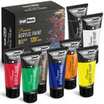 Craft Mode Acrylic paint set 8 120ml Perfect for Canvas, Wood, Ceramic, Rock,
