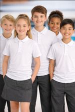 Kids White Polo Shirts School Uniform 5 Pack | Cotton Short Sleeve | Boys Girls