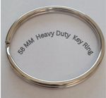 58 MM Large Silver Metal Key Ring Jump Hoop - 2.8 mm Wire Thickness - Heavy Duty