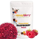 Freeze Dried Raspberry Pieces | Dehydrated Diced Fruits, 100% Natural, No Sugar