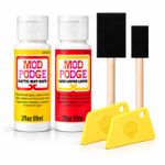 Mod Podge Matte & Gloss Craft Glue & Sealer 59ml 2 fl oz Bundle with Foam