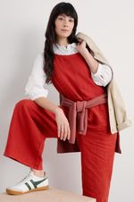 Seasalt Women's Regular Salt Air Wide Leg Jumpsuit Dark Cinnamon