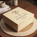 Personalised Engraved Wooden Box Christening Baptism Gift Child Keepsake Box