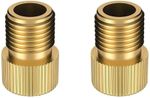 2 x PRESTA TO SCHRADER BRASS ADAPTOR BICYCLE VALVE CONVERTER BIKE PUMP CONNECTOR