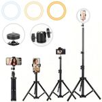 12" Ring Light with Tripod Stand & Phone Holder Selfie Ring Light Live Video UK