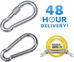 CARABINER CLIP ~ Choose: BASIC, or SCREW LOCK ~ Large & Small ~ HEAVY DUTY!