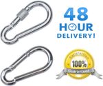 CARABINER CLIP ~ Choose: BASIC, or SCREW LOCK ~ Large & Small ~ HEAVY DUTY!