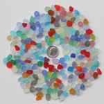 Tiny 30 Pieces Center Drilled Beach Sea Glass Beads Pendant For Jewelry Use 