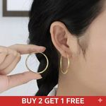 Simple 925 Sterling Silver Hinged Sleeper Hoop Earrings Seamless Ear Hoops
