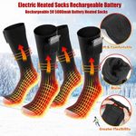 Winter Electric Heated Socks Rechargeable Battery Warm Socks Foot Warmer Outdoor