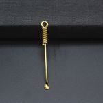 1x Mini Earspoon Gold Spoon Shovel Powder Spoon Tool Key Earpick Chain Pendant