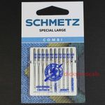 Schmetz Sewing Machine Needles Combi 10 Pack Universal, Leather, Jersey Microtex