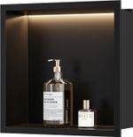 Stainless Steel Shower Niche with LED Lighting Bathroom Storage Alcove Recess