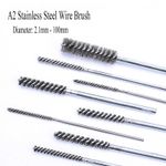 2.1mm-100mm Diameter Stainless Steel Bore Brush Wire Brush For Rotary Tool Drill