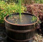 Extra Large Oak Whisky Tub Mini Garden Pond WATERTIGHT Half Barrel - 73cm x 45cm