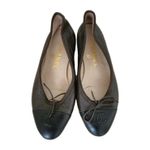 CHANEL Women's Ballet Flats Brown Leather Size EU 35.5
