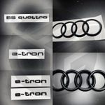 Audi E-Tron 2019+ 55 QUATTRO/E-TRON Gloss Black Badges GRILLE/BOOT/FENDER