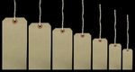 Brown Buff  Strung Tie On Tags Labels Retail Luggage Tags With String Free Del