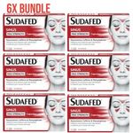 Sudafed Sinus Max Strength 16 Capsules - Effective Nasal Congestion Relief 6 Pck