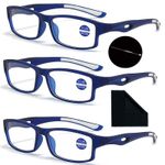 3x Men PC Sport Full Frame Anti-blue Light Reading Glasses 1.5 2.0 2.5 3 3.5 4.0