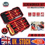 VDE Insulated Electrician Screwdriver Set Pozi Philips Flat Torx Interchangeable