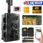 4K 60MP 4G LTE Wireless Cellular Trail Camera Wildlife Game with EU SIM Card UK