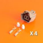 Denso High Tag Slot Fuel Injector Nippon Type Connector Kit X 4