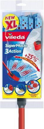 Vileda Supermocio 3 Action New XL MOP With 25% Extra Contact