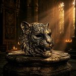 Baroque Venetian Tiger Mask - Masquerade mask ornament display