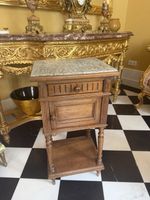 French Marble Bedside Table Pot Cabinet Cupboard 19th Century Antique Louis XV